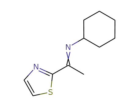 Molecular Structure of 910824-85-0 (N-cyclohexyl[1-(thiazol-2-yl)ethylidene]amine)