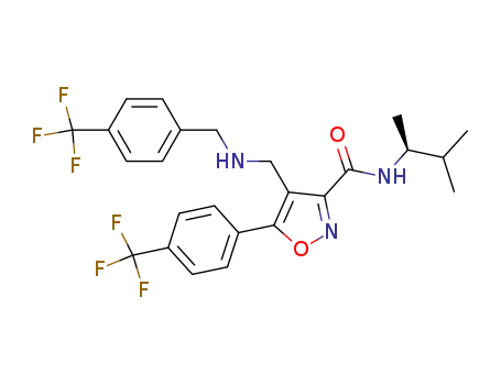 N-(3-methylbutan-2-yl)-4-((4-(trifluoromethyl)benzylamino)methyl)-5-(4-(trifluoromethyl)phenyl)isoxazole-3-carboxamide