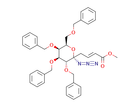 (E)-methyl 4-((2S,3R,4S,5S,6R)-2-azido-3,4,5-tris(benzyloxy)-6-(benzyloxymethyl)tetrahydro-2H-pyran-2-yl)but-2-enoate
