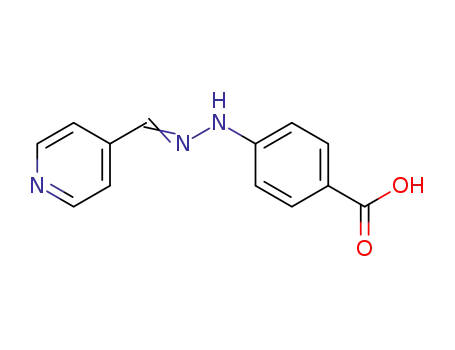 Molecular Structure of 115695-19-7 (Benzoic acid, 4-[(4-pyridinylmethylene)hydrazino]-)