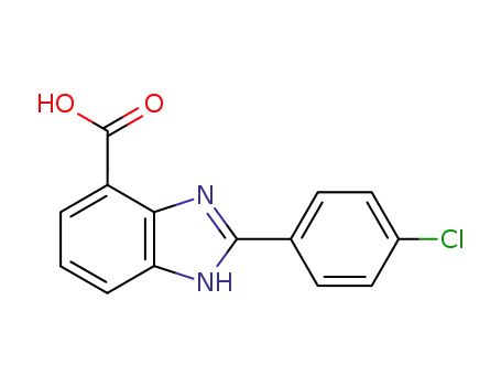 Molecular Structure of 124340-92-7 (2-(4-chlorophenyl)-1H-benzimidazole-4-carboxylic acid)