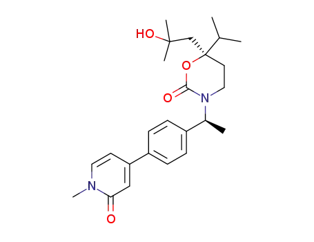 6-(2-hydroxy-2-methylpropyl)-6-isopropyl-3-((S)-1-(4-(1-methyl-2-oxo-1,2-dihydropyridin-4-yl)phenyl)ethyl)-1,3-oxazinan-2-one