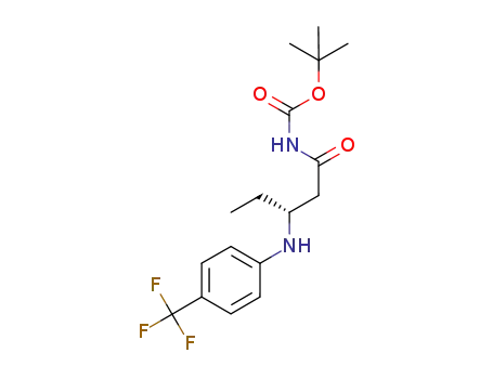 Carbamic acid, [(3R)-1-oxo-3-[[4-(trifluoromethyl)phenyl]amino]pentyl]-,
1,1-dimethylethyl ester