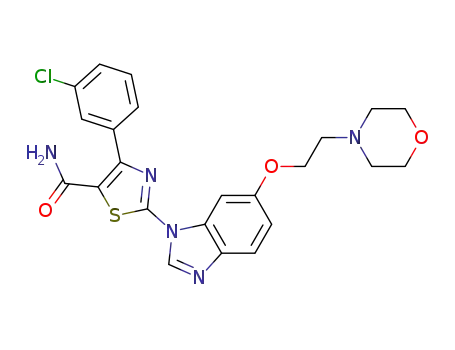 4-(3-chloro-phenyl)-2-[6-(2-morpholin-4-yl-ethoxy)-benzoimidazol-1-yl]-thiazole-5-carboxylic acid amide