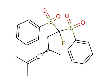 6-fluoro-2,4-dimethyl-6,6-bis(phenylsulfonyl)-2,3-hexadiene