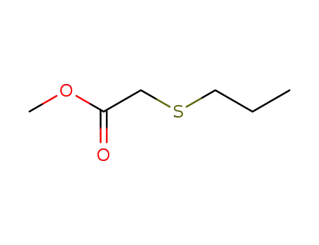 Molecular Structure of 20600-65-1 (Acetic acid, (propylthio)-, methyl ester)