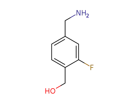 Molecular Structure of 1000512-15-1 ((4-(aminomethyl)-2-fluorophenyl)methanol)