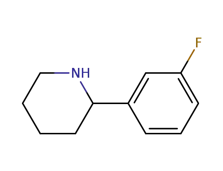 Molecular Structure of 383128-42-5 (2-(3-FLUOROPHENYL)PIPERIDINE)