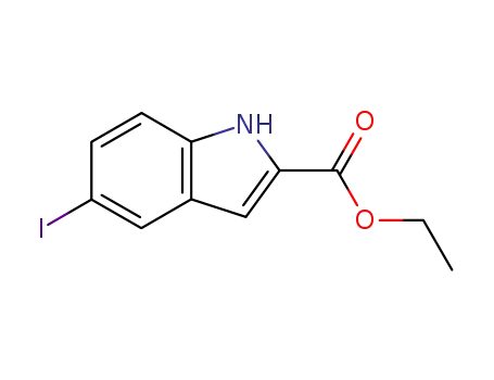 Molecular Structure of 623918-49-0 (ethyl 5-iodo-1H-indole-2-carboxylate)