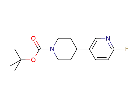 Molecular Structure of 741683-17-0 (4-(6-fluoro-3-pyridyl)-N-tert-butoxycarbonylpiperidine)