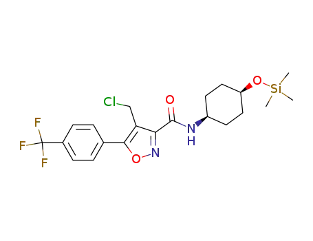 4-(chloromethyl)-5-(4-(trifluoromethyl)phenyl)-N-((1s,4s)-4-(trimethylsilyloxy)-cyclohexyl)isoxazole-3-carboxamide
