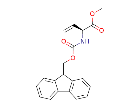 Molecular Structure of 500872-35-5 (3-Butenoic acid, 2-[[(9H-fluoren-9-ylmethoxy)carbonyl]amino]-, methyl
ester, (2S)-)