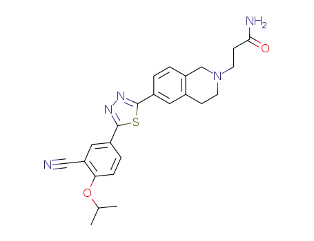 3-[6-(5-{3-cyano-4-[(1-methylethyl)oxy]phenyl}-1,3,4-thiadiazol-2-yl)-3,4-dihydro-2(1H)-isoquinolinyl]propanamide