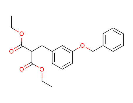Molecular Structure of 881672-69-1 (Propanedioic acid, [[3-(phenylmethoxy)phenyl]methyl]-, diethyl ester)