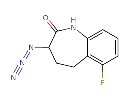 Molecular Structure of 145485-60-5 (3-azido-6-fluoro-1,3,4,5-tetrahydro-2H-1-benzazepin-2-one)