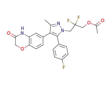 2,2-Difluoro-3-[5-(4-fluorophenyl)-3-methyl-4-(3-oxo-3,4-dihydro-2H-1,4-benzoxazin-6-yl)-1H-pyrazol-1-yl]propyl acetate