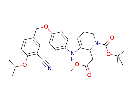tert-butyl 6-(3-cyano-4-isopropoxybenzyloxy)-1-(2-methoxy-2-oxoethyl)-3,4-dihydro-1H-pyrido[3,4-b]indole-2(9H)-carboxylate