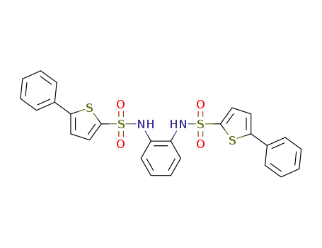 Molecular Structure of 1268480-99-4 (N,N'-benzene-1,2-diylbis(5-phenylthiophene-2-sulfonamide))