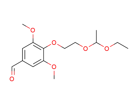 Molecular Structure of 918340-09-7 (Benzaldehyde, 4-[2-(1-ethoxyethoxy)ethoxy]-3,5-dimethoxy-)