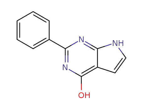 Molecular Structure of 91493-94-6 (2-phenyl-7H-pyrrolo[2,3-d]pyrimidin-4-ol)