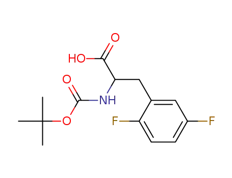 Molecular Structure of 261165-16-6 ((R,S)-N-(1,1-dimethylethoxycarbonyl)-2,5-difluorophenylalanine)