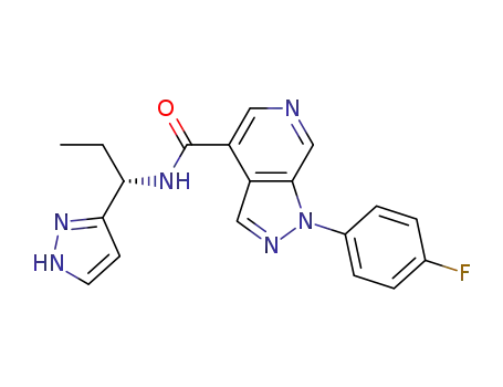 1-(4-fluorophenyl)-1H-pyrazolo[3,4-c]pyridine-4-carboxylic acid [(S)-1(1H-pyrazol-3-yl)-propyl]-amide