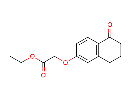 Molecular Structure of 51062-76-1 (ethyl 2-(5-oxo-5,6,7,8-tetrahydronaphthalen-2-yloxy)acetate)