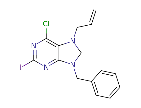 7-allyl-9-benzyl-6-chloro-7,8-dihydro-2-iodopurine
