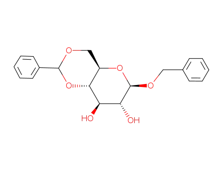 Molecular Structure of 58006-32-9 (Benzyl4,6-O-benzylidene-b-D-glucopyranoside)