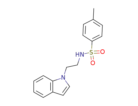 Molecular Structure of 114364-72-6 (Benzenesulfonamide, N-[2-(1H-indol-1-yl)ethyl]-4-methyl-)