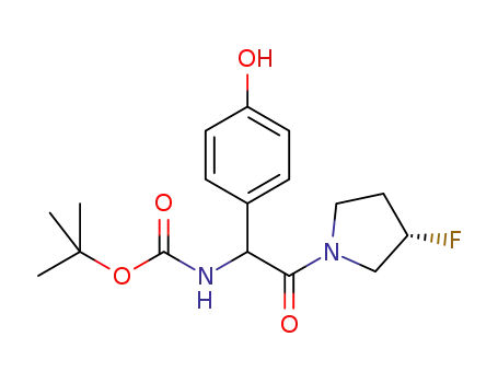 [2-((S)-3-fluoropyrrolidin-1-yl)-1-(4-hydroxyphenyl)-2-oxoethyl]carbamic acid tert-butyl ester