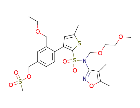 methanesulphonic acid 4-{2-[(4,5-dimethyl-isoxazol-3-yl)-(2-methoxy-ethoxymethyl)-sulphamoyl]-5-methylthiophene-3-yl}-3-ethoxymethyl-benzyl ester