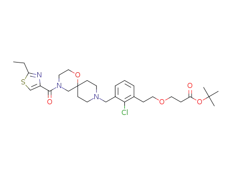tert-butyl 3-(2-chloro-3-((4-(2-ethylthiazole-4-carbonyl)-1-oxa-4,9-diazaspiro[5.5]undecan-9-yl)methyl)phenethoxy)propanoate