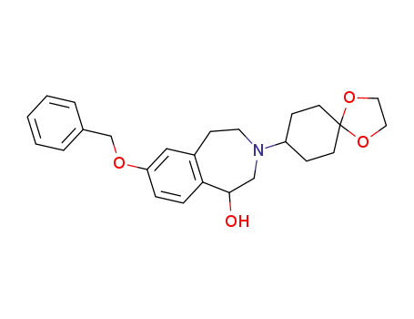 (+/-)-7-benzyloxy-3-(1,4-dioxaspiro[4.5]decan-8-yl)-2,3,4,5-tetrahydro-1H-3-benzazepin-1-ol