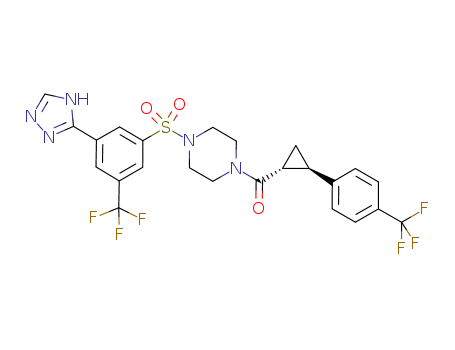 Methanone, [4-[[3-(1H-1,2,4-triazol-5-yl)-5-(trifluoromethyl)phenyl]sulfonyl]-1-piperazinyl][(1R,2R)-2-[4-(trifluoromethyl)phenyl]cyclopropyl]-