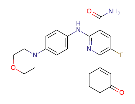 5-fluoro-2-(4-morpholinophenylamino)-6-(3-oxocyclohex-1-enyl)nicotinamide