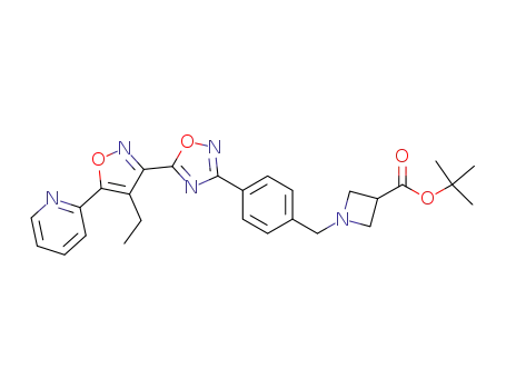 tert-butyl 1-(4-(5-(4-ethyl-5-(pyridin-2-yl)isoxazol-3-yl)-1,2,4-oxadiazol-3-yl)benzyl)azetidine-3-carboxylate