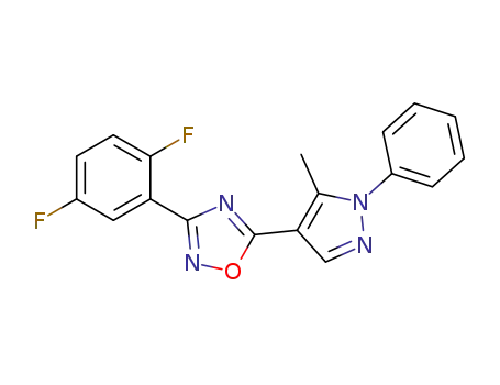 3-(2,5-difluorophenyl)-5-(5-methyl-1-phenyl-1H-pyrazol-4-yl)-1,2,4-oxadiazole