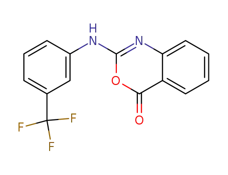 Molecular Structure of 282529-88-8 (2-[3-(trifluoromethyl)anilino]-4H-3,1-benzoxazin-4-one)