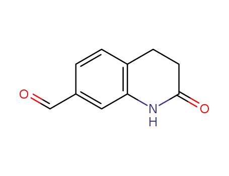 Molecular Structure of 917836-04-5 (1,2,3,4-tetrahydro-2-oxo-7-quinolinecarboxaldehyde)