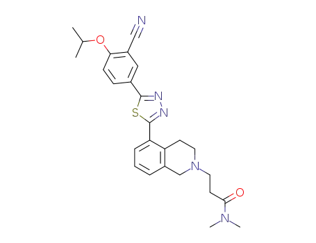 3-[5-(5-{3-cyano-4-[(1-methylethyl)oxy]phenyl}-1,3,4-thiadiazol-2-yl)-3,4-dihydro-2(1H)-isoquinolinyl]-N,N-dimethylpropanamide