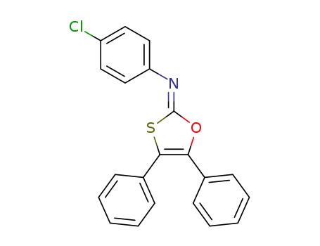 Molecular Structure of 1273585-24-2 ((Z)-N-(4-chlorophenyl)-4,5-diphenyl-1,3-oxathiol-2-imine)