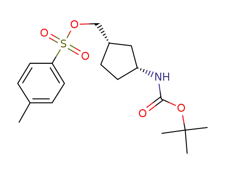 ((1S,3R)-3-(tert-butoxycarbonylamino)cyclopentyl)methyl 4-methylbenzenesulfonate