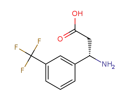 Molecular Structure of 793663-51-1 ((R)-3-AMINO-3-(3-TRIFLUOROMETHYL-PHENYL)-PROPIONIC ACID)