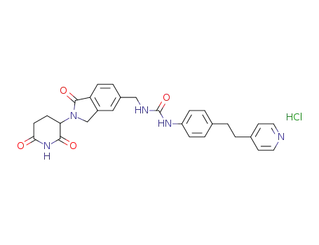 1-[2-(2,6-dioxo-piperidin-3-yl)-1-oxo-2,3-dihydro-1H-isoindol-5-ylmethyl]-3-[4-(2-pyridin-4-yl-ethyl)-phenyl]-urea hydrochloride