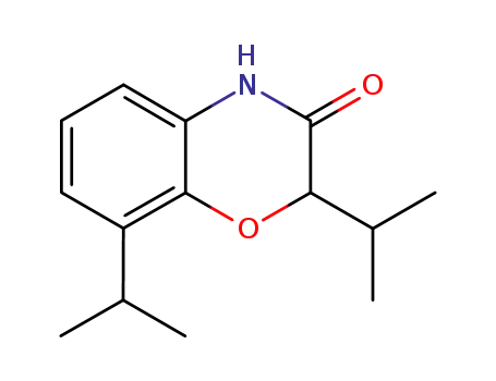 Molecular Structure of 112808-56-7 (2H-1,4-Benzoxazin-3(4H)-one, 2,8-bis(1-methylethyl)-)