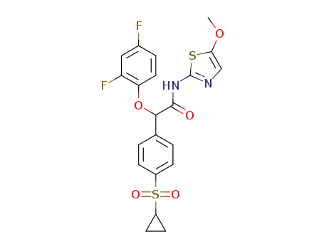 2-(4-Cyclopropanesulfonyl-phenyl)-2-(2,4-difluoro-phenoxy)-N-(5-methoxy-thiazol-2-yl)-acetamide