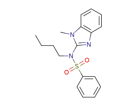 Molecular Structure of 1258459-95-8 (N-Butyl-N-(1-methyl-1H-benzimidazol-2-yl)-benzenesulfonamide)