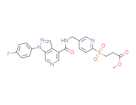 3-[5-({[1-(4-fluorophenyl)-1H-pyrazolo[3,4-c]pyridine-4-carbonyl]-amino}-methyl)-pyridine-2-sulfonyl]-propionic acid methyl ester