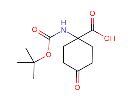 Cyclohexanecarboxylic acid, 1-[[(1,1-dimethylethoxy)carbonyl]amino]-4-oxo- (9CI)